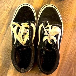 Vans 7.5 womens Black and White Sneakers